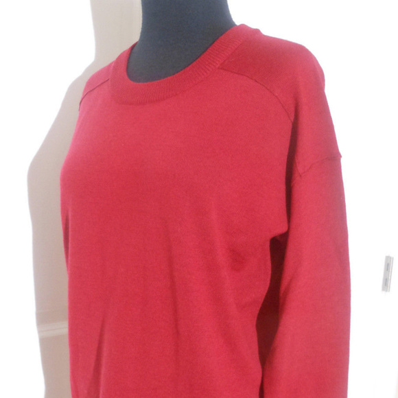 J CREW Merino Cotton Tunic Sweater M-P Ruby Red - Picture 3 of 8